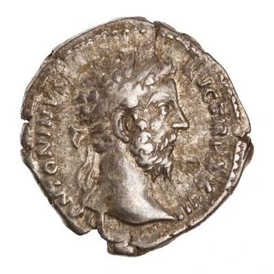 Denarius - Marcus Aurelius IMP VI COS III; Roma and Victory front