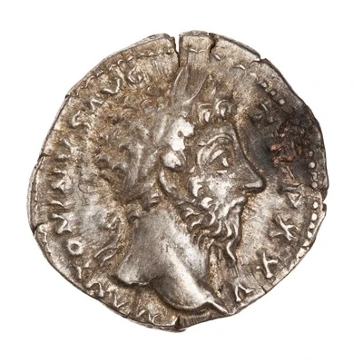 Denarius - Marcus Aurelius IMP VI COS III; Victory front