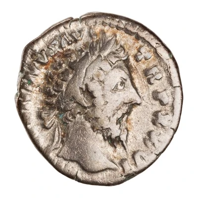 Denarius - Marcus Aurelius IMP VI COS III; Victory front