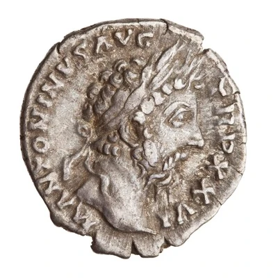Denarius - Marcus Aurelius IMP VI COS III; Victory front