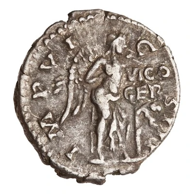 Denarius - Marcus Aurelius IMP VI COS III; Victory back