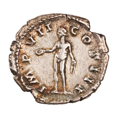 Denarius - Marcus Aurelius IMP VII COS III; Genius back