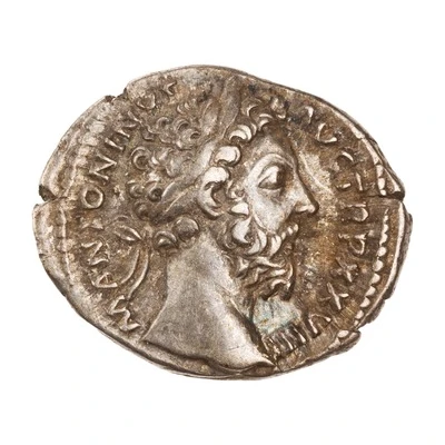 Denarius - Marcus Aurelius IMP VII COS III; Mars front