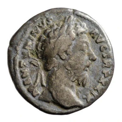 Denarius - Marcus Aurelius IMP VII COS III; Mars front