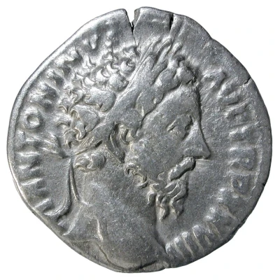 Denarius - Marcus Aurelius IMP VII COS III; Victory front