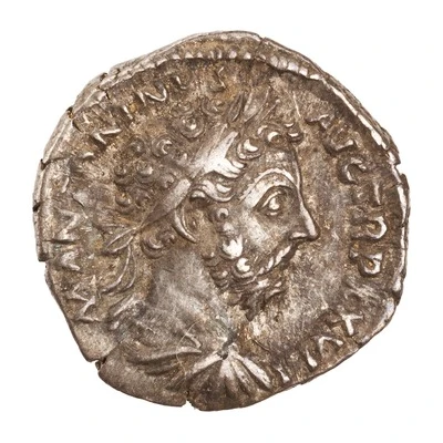 Denarius - Marcus Aurelius IMP VII COS III; Victory front