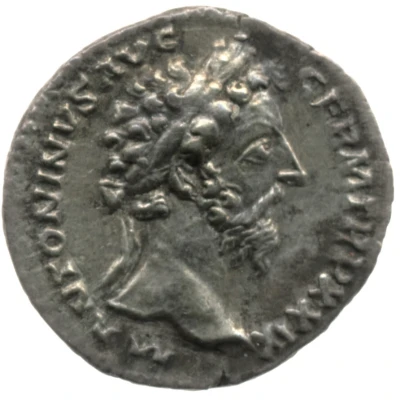 Denarius - Marcus Aurelius IMP VIII COS III; Victory front