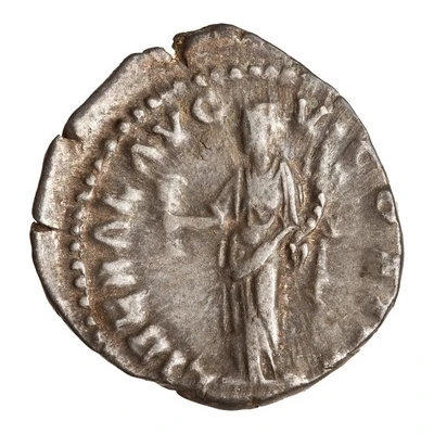 Denarius - Marcus Aurelius LIBERAL AVG V COS III; Liber and Liberalitas back