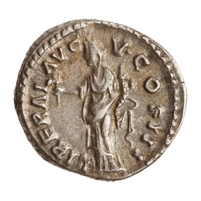 Denarius - Marcus Aurelius LIBERAL AVG V COS III; Liberalitas back