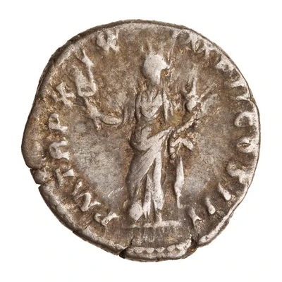 Denarius - Marcus Aurelius P M TR P XIX IMP II COS III; Felicitas back
