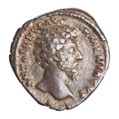 Denarius - Marcus Aurelius P M TR P XIX IMP II COS III; Mars front
