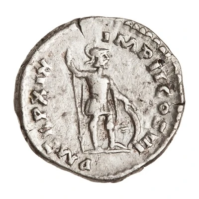 Denarius - Marcus Aurelius P M TR P XIX IMP II COS III; Mars back