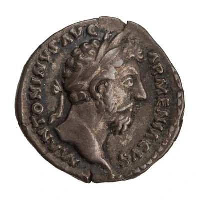 Denarius - Marcus Aurelius P M TR P XIX IMP III COS III; Annona front