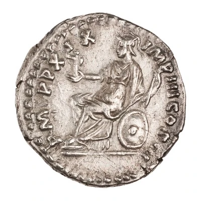 Denarius - Marcus Aurelius P M TR P XIX IMP III COS III; Roma back