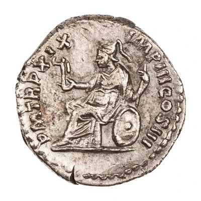 Denarius - Marcus Aurelius P M TR P XIX IMP III COS III; Roma back