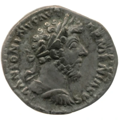 Denarius - Marcus Aurelius P M TR P XIX IMP III COS III; Roma front
