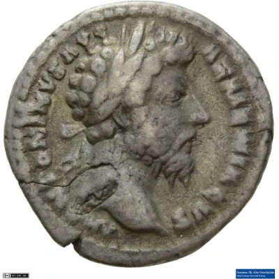 Denarius - Marcus Aurelius P M TR P XIX IMP III COS III; Roma front