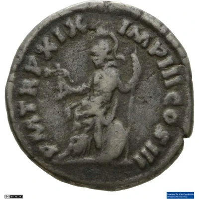 Denarius - Marcus Aurelius P M TR P XIX IMP III COS III; Roma back