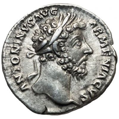 Denarius - Marcus Aurelius P M TR P XVIII IMP II COS III ARMEN; Armenia front