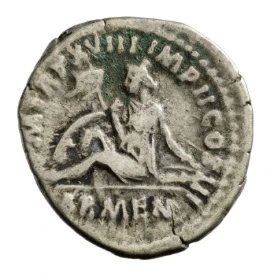 Denarius - Marcus Aurelius P M TR P XVIII IMP II COS III ARMEN; Armenia back