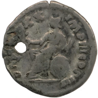 Denarius - Marcus Aurelius P M TR P XX IMP III COS III; Roma and Victory back