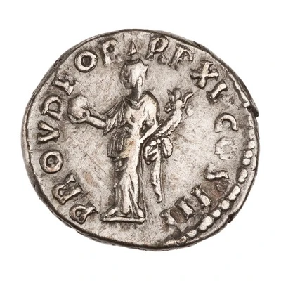 Denarius - Marcus Aurelius PROV DEOR TR P XV COS III; Providentia back