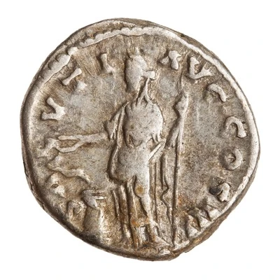 Denarius - Marcus Aurelius SALVTI AVG COS III; Salus back