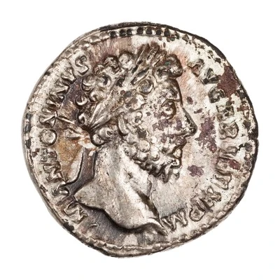 Denarius - Marcus Aurelius TR P XVIII IMP II COS III; Mars and Virtus front