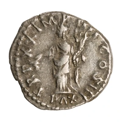Denarius - Marcus Aurelius TR P XX IMP IIII COS III PAX; Pax back