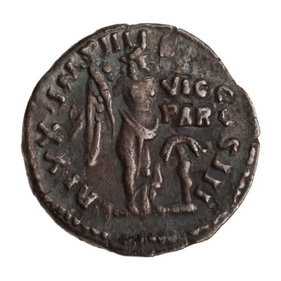 Denarius - Marcus Aurelius TR P XX IMP IIII COS III; Victory back