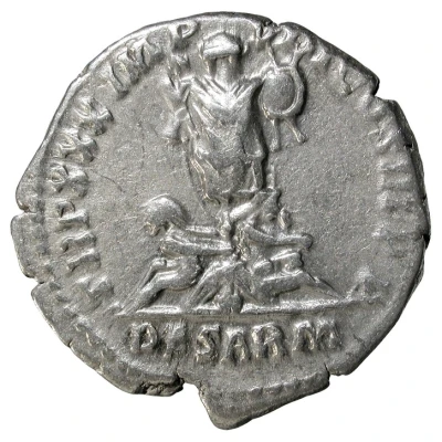 Denarius - Marcus Aurelius TR P XXX IMP VIII COS III P P DE SARM back