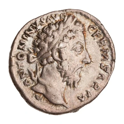 Denarius - Marcus Aurelius TR P XXXI IMP VIII COS III P P DE GERM front