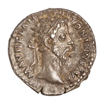 Denarius - Marcus Aurelius TR P XXXII IMP VIIII COS III P P; Mars front