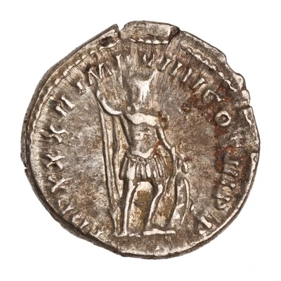 Denarius - Marcus Aurelius TR P XXXII IMP VIIII COS III P P; Mars back