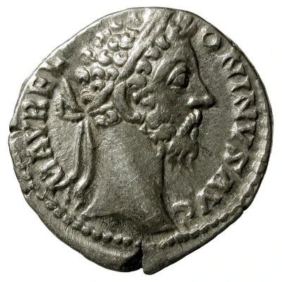 Denarius - Marcus Aurelius TR P XXXIII IMP VIIII COS III P P; Mars front