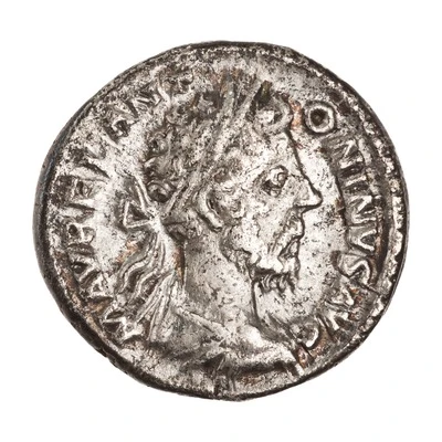 Denarius - Marcus Aurelius TR P XXXIII IMP X COS III P P; Victory front