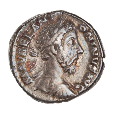 Denarius - Marcus Aurelius TR P XXXIIII IMP X COS III P P; Victory front