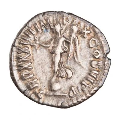 Denarius - Marcus Aurelius TR P XXXIIII IMP X COS III P P; Victory back