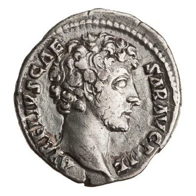 Denarius - Marcus Aurelius TR POT COS II; Spes front