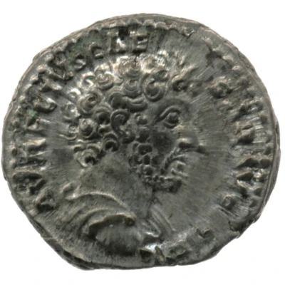 Denarius - Marcus Aurelius TR POT VI COS II; Genius front