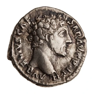 Denarius - Marcus Aurelius TR POT VII COS II; Genius front