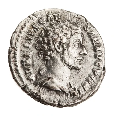 Denarius - Marcus Aurelius TR POT VIIII COS II; Minerva front