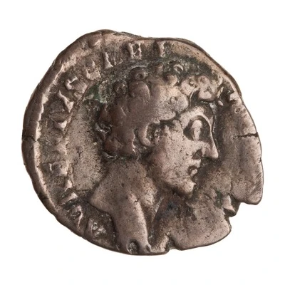 Denarius - Marcus Aurelius TR POT X COS II; Virtus front