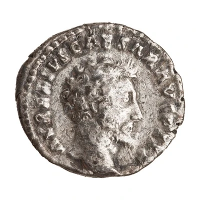 Denarius - Marcus Aurelius TR POT XIIII COS II DESIG III; Mars front
