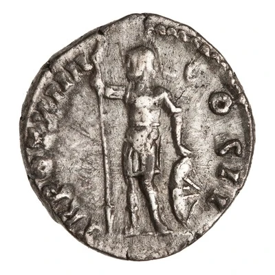 Denarius - Marcus Aurelius TR POT XIIII COS II; Mars back