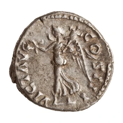 Denarius - Marcus Aurelius VICT AVG COS III; Victory back