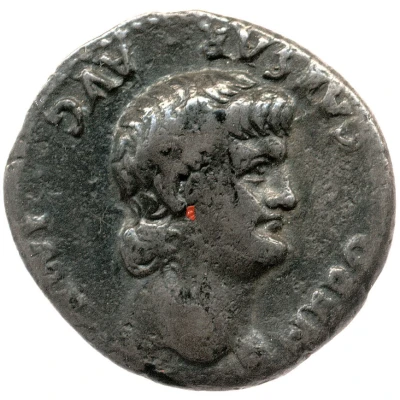 Denarius - Nero PONTIF MAX TR P VIIII COS IIII P P EX S C; Virtus front