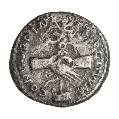 Denarius - Nerva CONCORDIA EXERCITVVM back