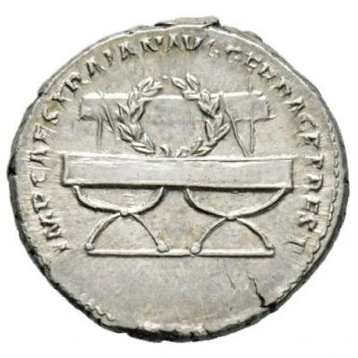 Denarius - Octavian IMP CAES TRAIAN AVG GER DAC P P REST back