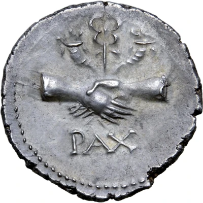 Denarius PAX; Genius back